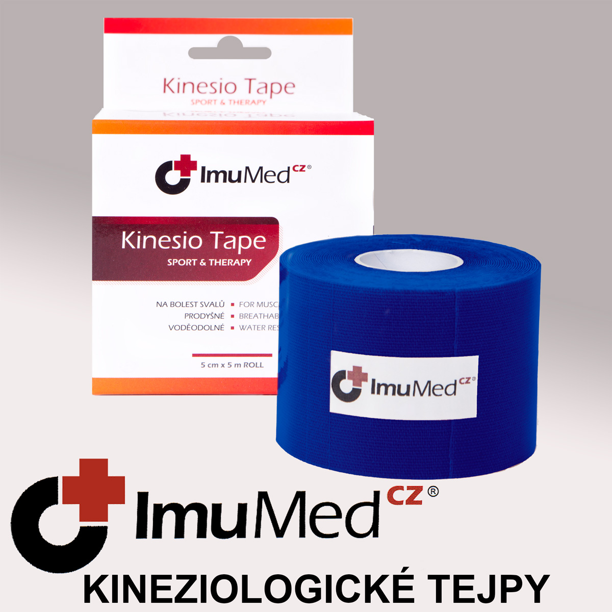 ImuMedCZ Kinesio Tape, tejpovací páska modrá 5 cm x 5 m